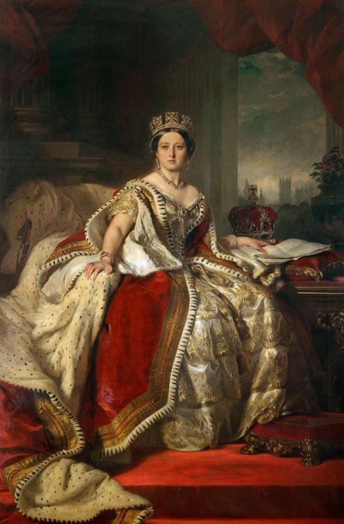 Franz Xaver Winterhalter Queen Victoria (mk25) Germany oil painting art